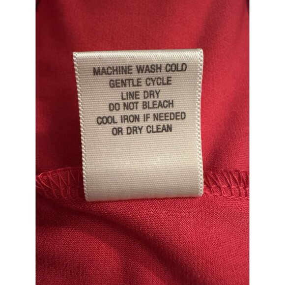 Dressbarn Pink Fuchsia Tab Sleeve Faux-Wrap Dress Size 16 Office Career Stretch - Picture 10 of 10